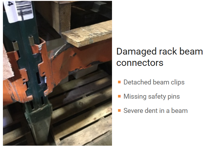 damaged rack beam connectors