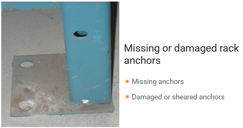 missing or damaged anchors