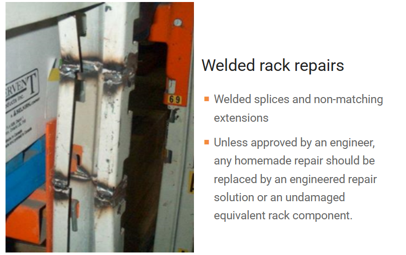 welded rack repairs
